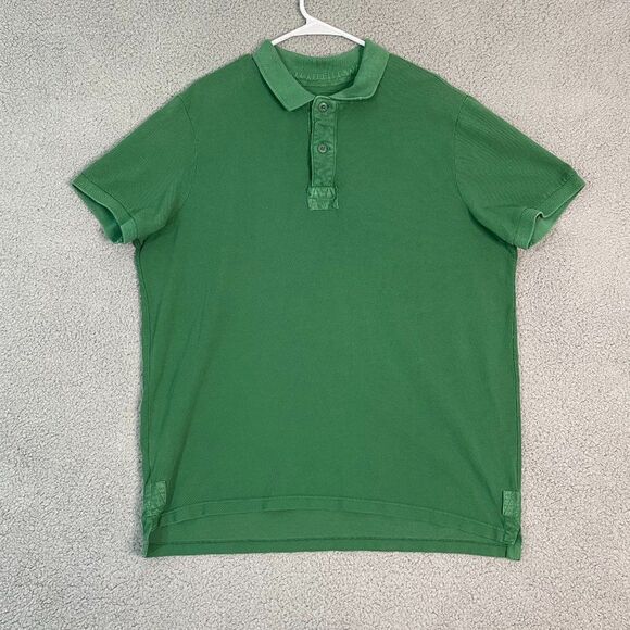 Eddie Bauer Shirt Mens XL Green Heavyweight Rugby Short Sleeve Casual Polo - Picture 1 of 9